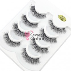Gene false tip banda, 4 perechi Natural Soft cu banda Transparenta Cod 5DY15 + 1 Pensula de Make-up Cadou